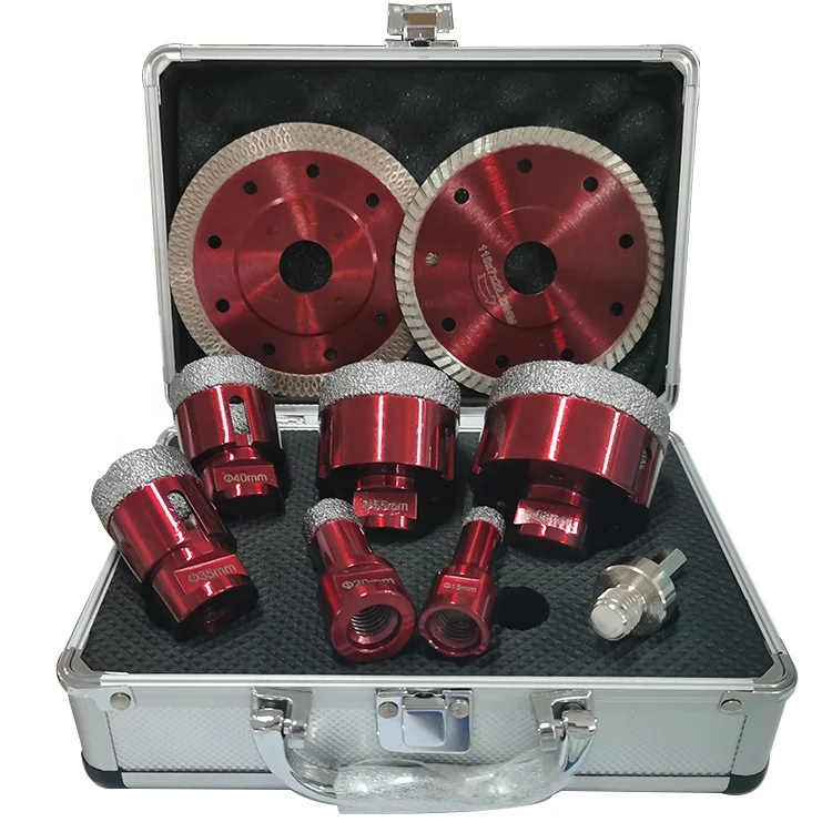 Dry/Wet Hole Saw Diamond Core Drill Bits Set for Drilling Marble/Concrete/Stone