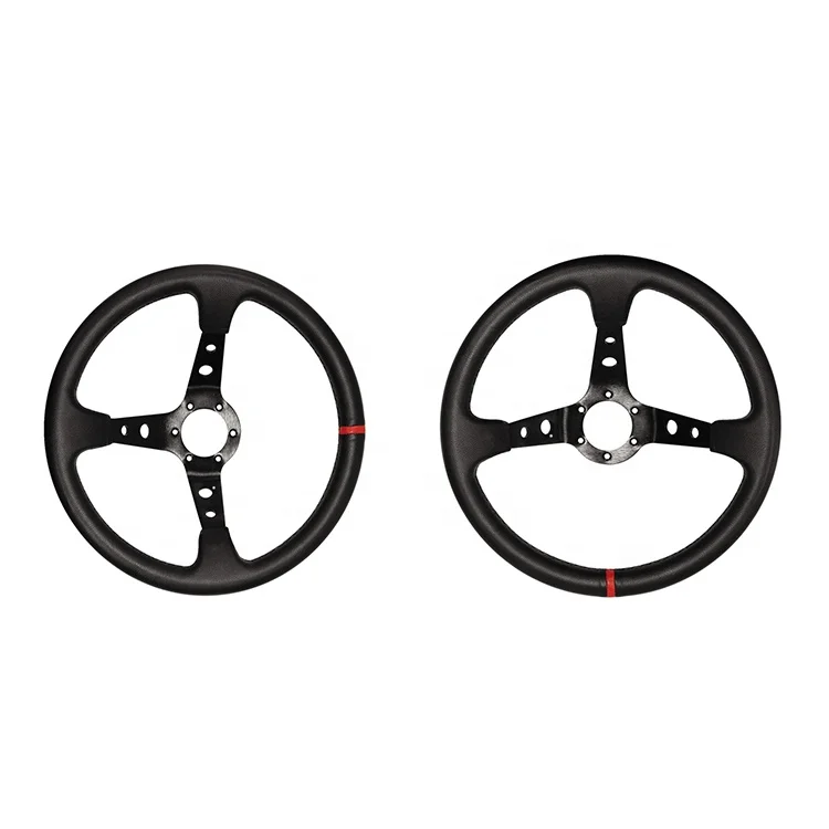 Custom Black Steering Wheel 350mm 13 Inch Aluminum Alloy car steering wheel