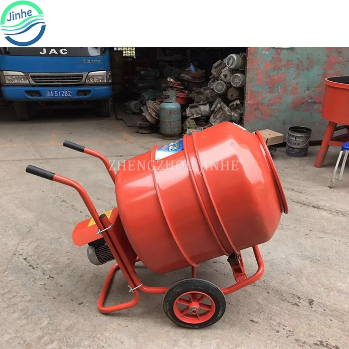 Portable electric cement mixer mobile construction sand mixer diesel engine concrete mixing machine