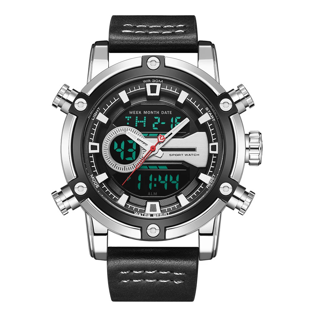 Men Watches Waterproof Sport Style Wristwatch Dual Display Male Watch For Men Clock