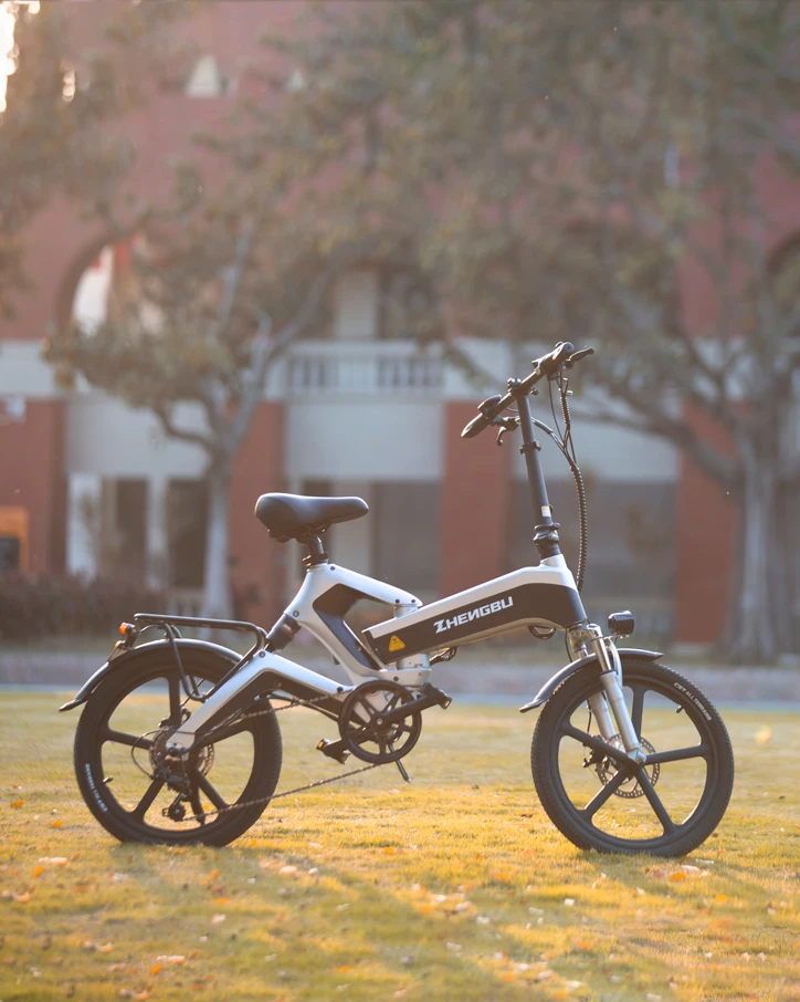 Электрический велосипед 20 дюймов из магниевого сплава с полной подвеской Shimano 7 скоростей 750 Вт литиевая батарея
