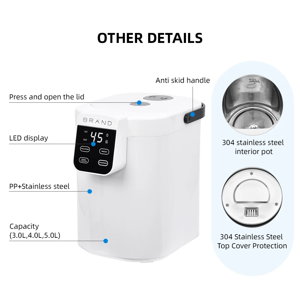 5 L Stainless Steel Electric Thermopot Air Pot Electric Airpots thermo pot water dispenser