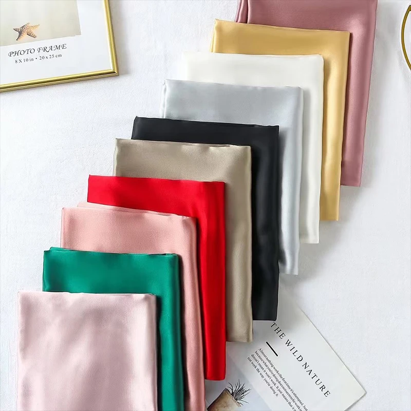 China Manufacture 90 colors Goods 16/19/22/25/30/40MM 100% Mulberry Silk Charmeuse Satin Fabric