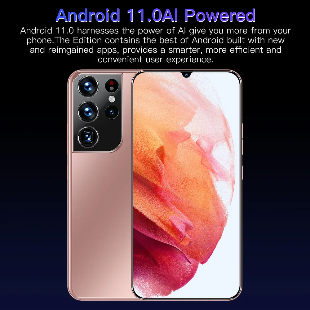 Лидер продаж 6 ГБ + 128 Гб S21 Ультра многофункциональные полноэкранные мобильные телефоны 5g мини мобильный телефон оригинальный