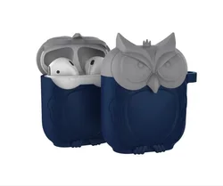 Amazon Hot Selling Durable Shockproof Cute Bird Owl Protective Cover Silicon Wireless Earphone Case For Airpods 1/2/3Case