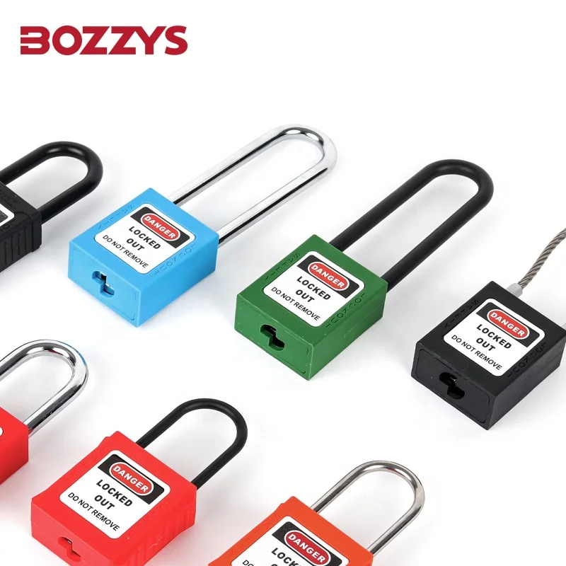 BOZZYS Zenex Composite Non-conductive Nylon Loto Safety Lockout Padlocks with Master Key for Lockout Tagout