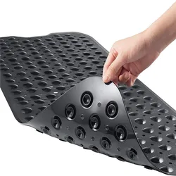 Amazon Hot Selling Non-Slip and Extra Large Machine Washable Bath Tub Shower Bathroom Mat with Suction Cups