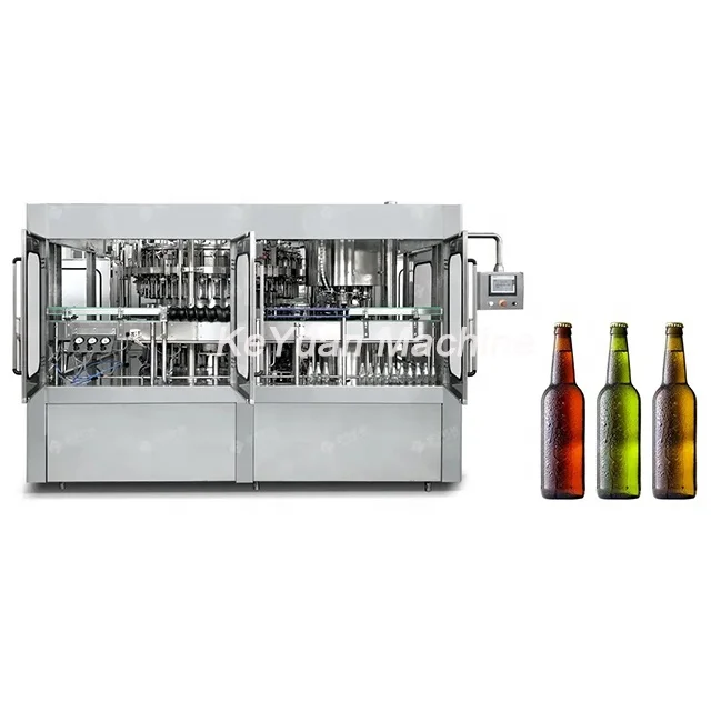 Competitive Price Manufactured Wholesale 3 in 1 5000BPH Beer Glass Bottling Filling Machine