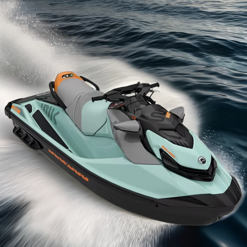 Fast Speed 1500cc 4-Stroke Racing Motorboat 300hp Jet Ski for Water Sports Entertainment Sea Doo 1400cc Jetski