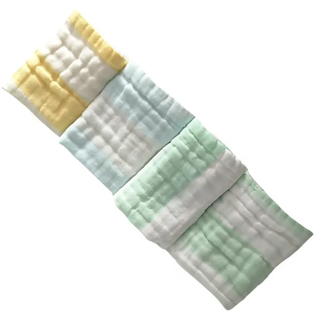 muslin organic solid color custom size 100%cotton colorful baby bamboo washcloth in china for baby towel washcloth