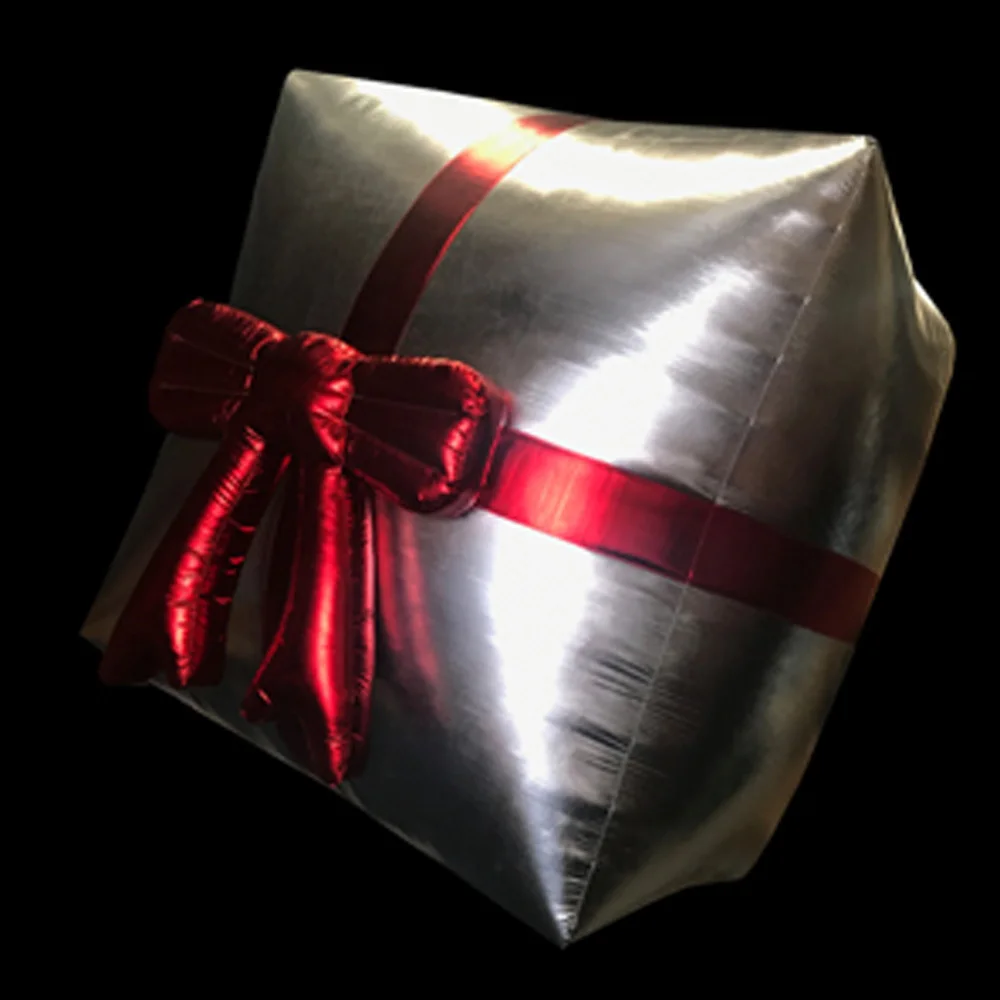 Wholesale Giant Christmas Inflatable Gift Box Ornament for Outdoor Holiday Lighting Advertising
