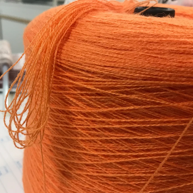 Factory stock wool dyed yarn 28NM/2 15% fluffy wool 85% acrylic blended yarn for knitting sweaters