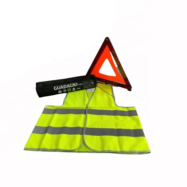 New Product Portable Safety Vest Warning Triangle Auto Safety Tool First Aid Bag Vehicle Assistance Roadside Car Emergency Kit