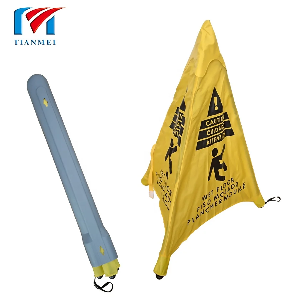 Оптовая продажа TMG-10 мокрый пол треугольный знак с Предупреждение логотип