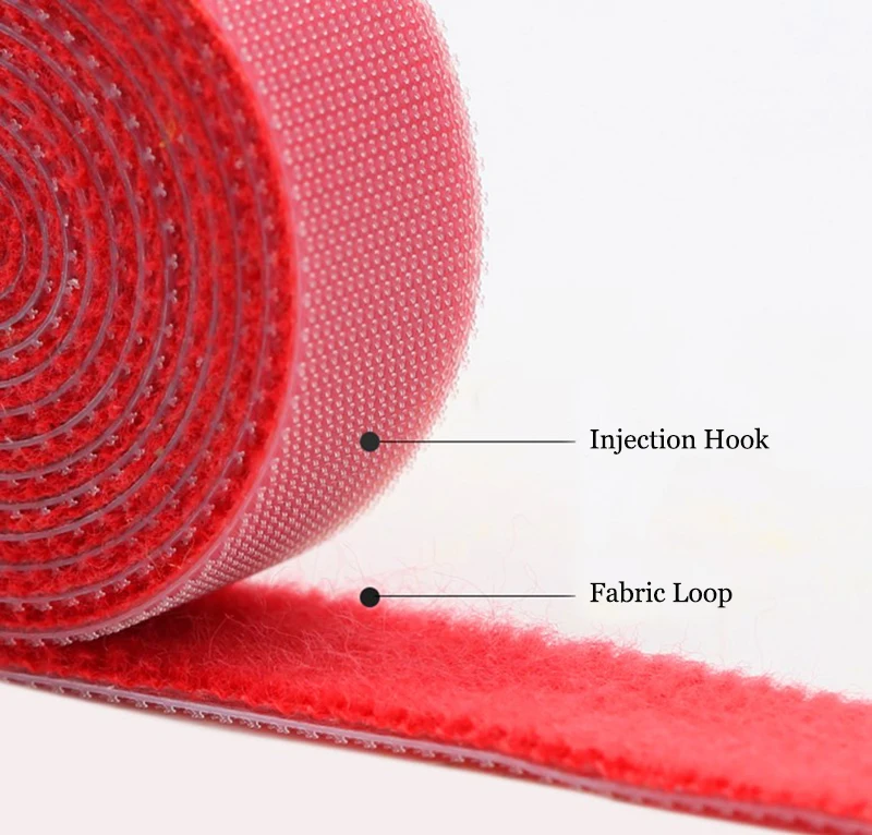 100%Nylon Reuse Fasteners Black Self-AdhesiveBack To Back Hook And Loop