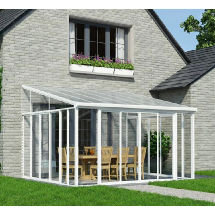All Season Aluminum Veranda with Glass Sunroom for Prefabricated Houses and Patio Enclosure