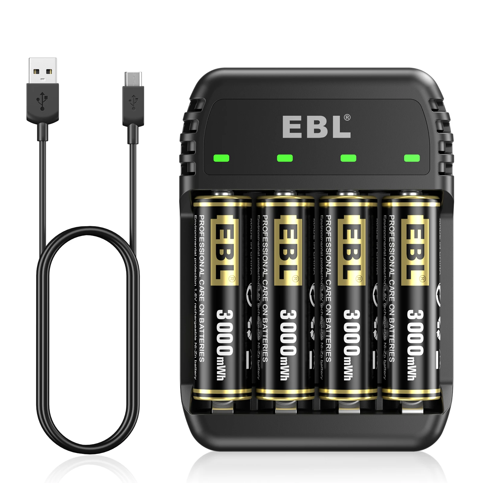 Аккумуляторные батарейки EBL 4 шт. 1 6 В двойная никель-зн 3000 мвч шт./упаковка зарядное устройство