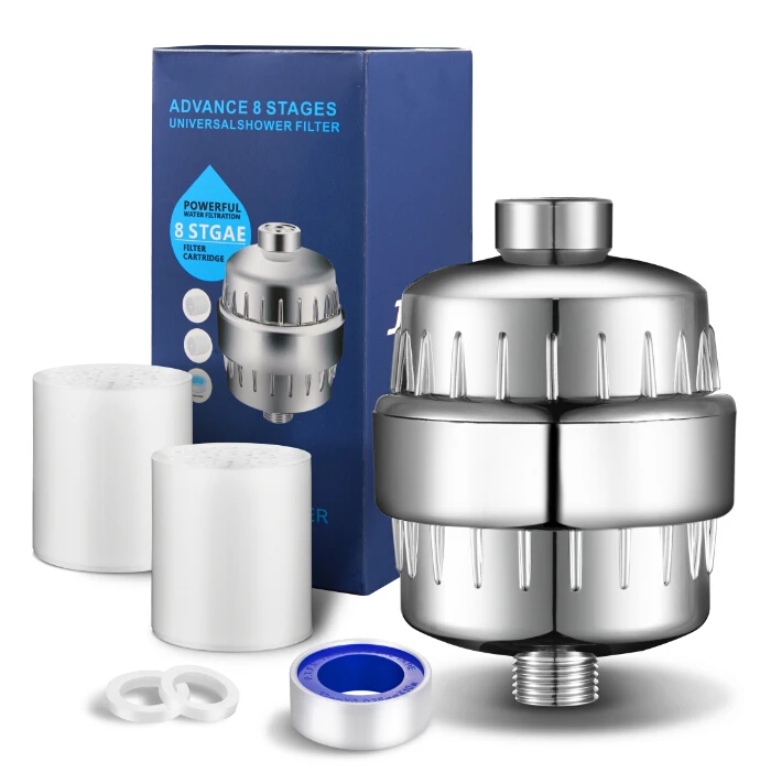 Shower Head 15 Stage Shower Filter Combo High Pressure 5 Spray Settings Filtered Showerhead