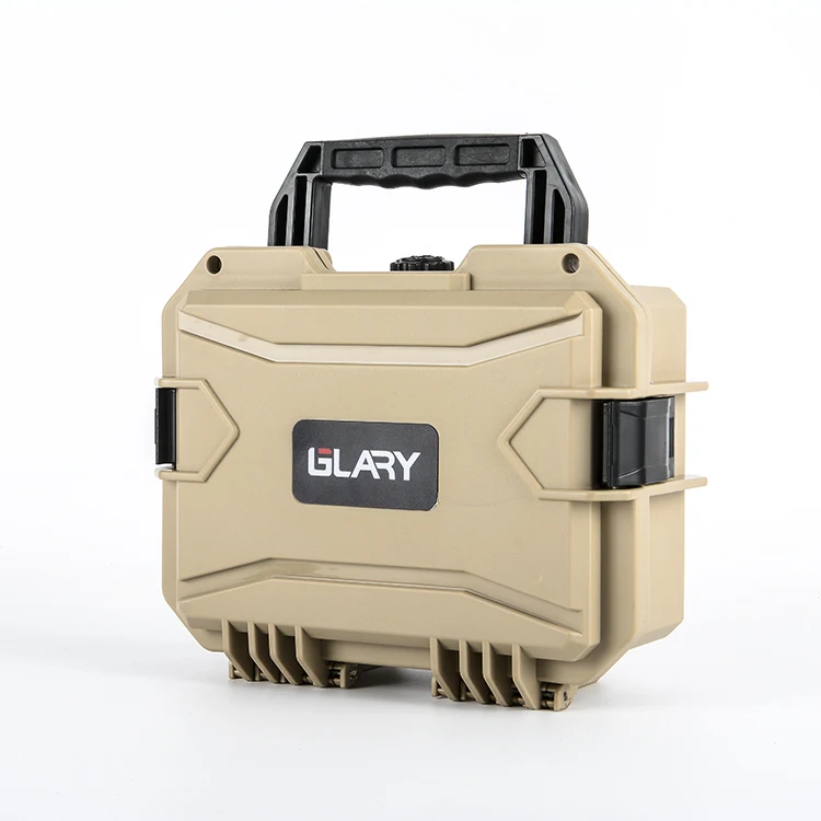 GLARY waterproof hand gun case crashproof plastic gun equipment case for hunting sports rugged tactical gun case carry box