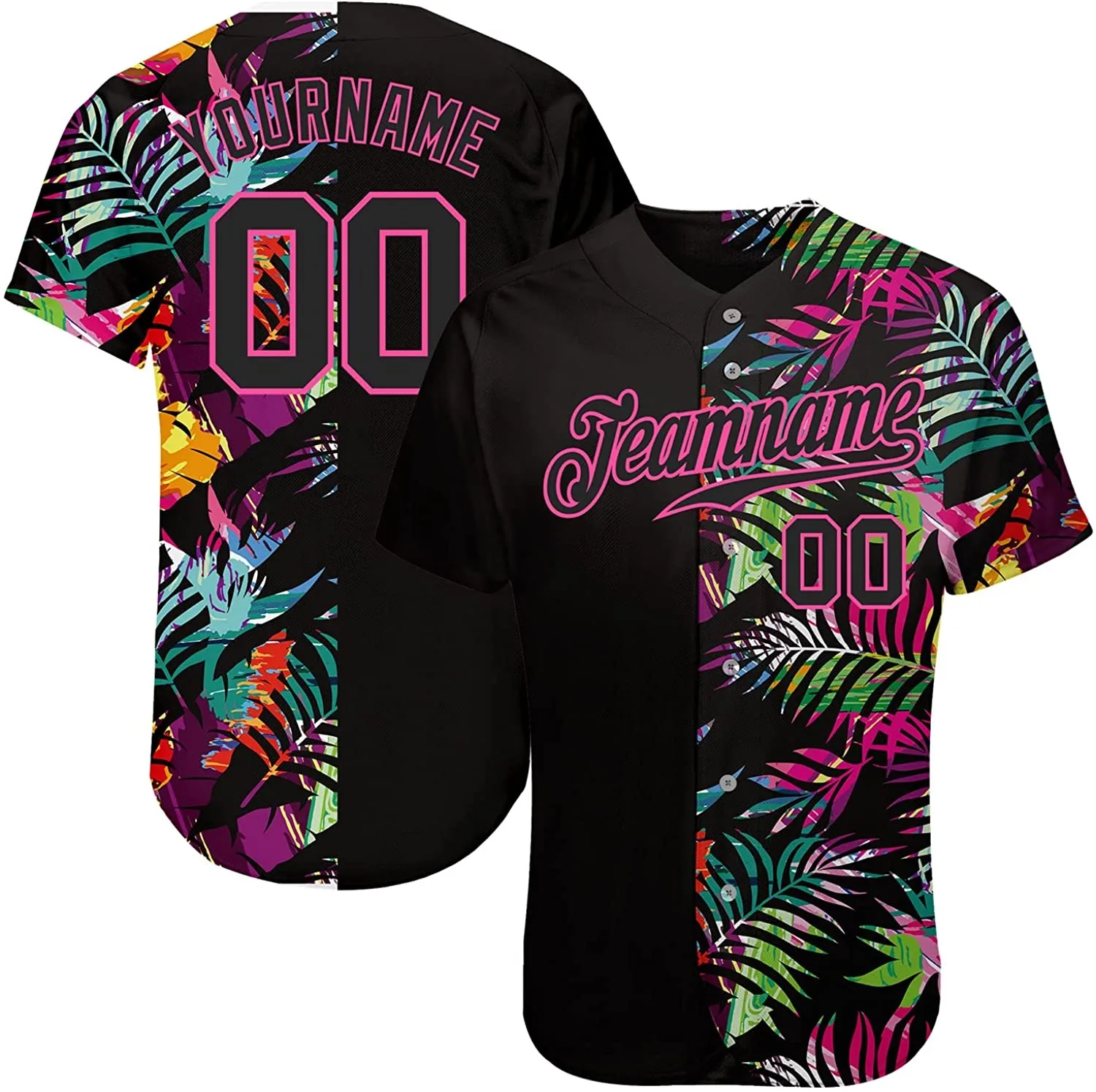 Custom Embroidery sublimation Baseball Uniform Shirt Wholesale Cheap Hawaii Style Baseball Jersey