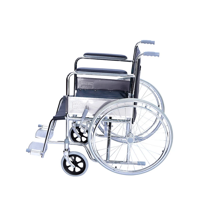 High Quality Steel Wheelchair Foldable Hospital Wheel Chair