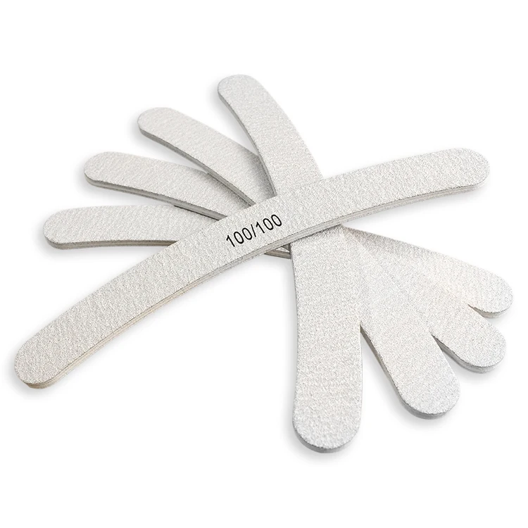 Custom Nail Salon Tool Zebra File Emery Board Nail File Washable Banana Nail File 80 100