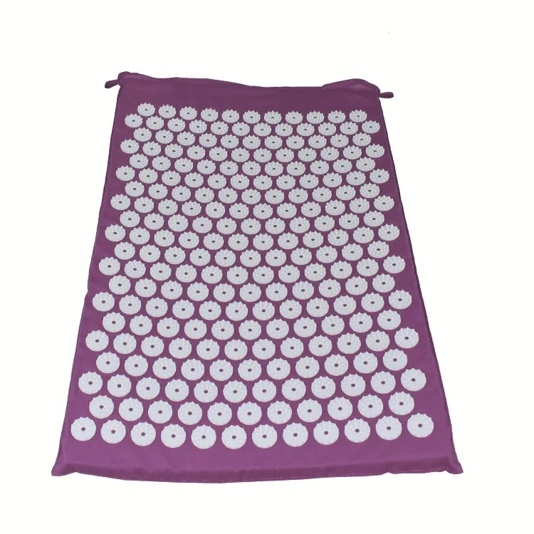 High quality folding eco friendly massage organic yoga acupressure mat for back and neck pain relief