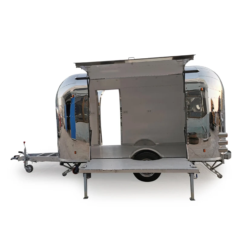Airstream прицеп со сценой мобильный пищевой из нержавеющей стали одобренный CE грузовик для еды на продажу в Европе