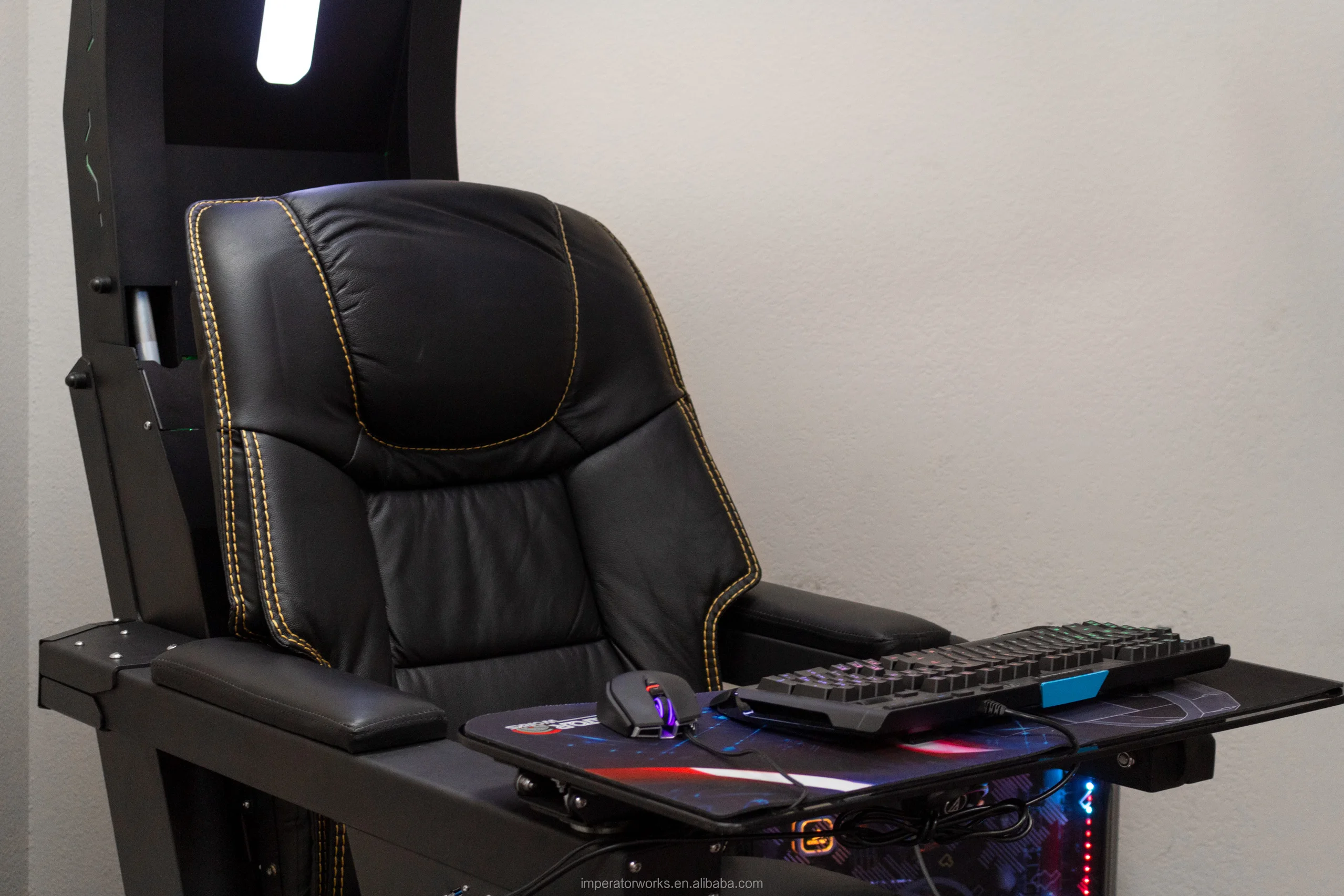 ease comfy IW R1 Zero gravity reclined workstation chair gaming COCKPIT for gaming, works triple monitor Tilting rig