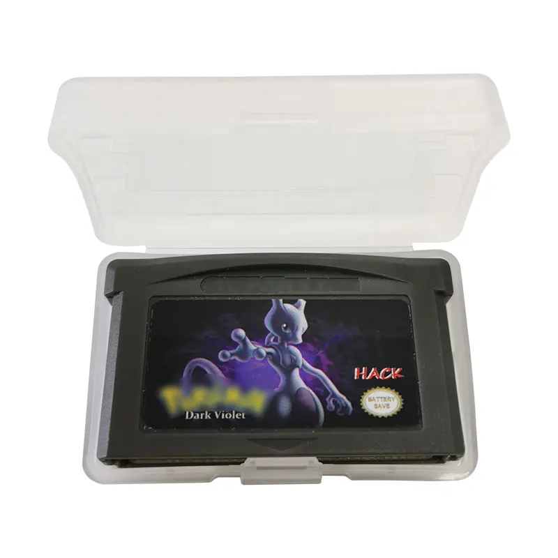 Classic cartridge 32 bit Video Game Card for Pokemon Game Dark Grey Hack Version for Game Boy ADVANCE Console