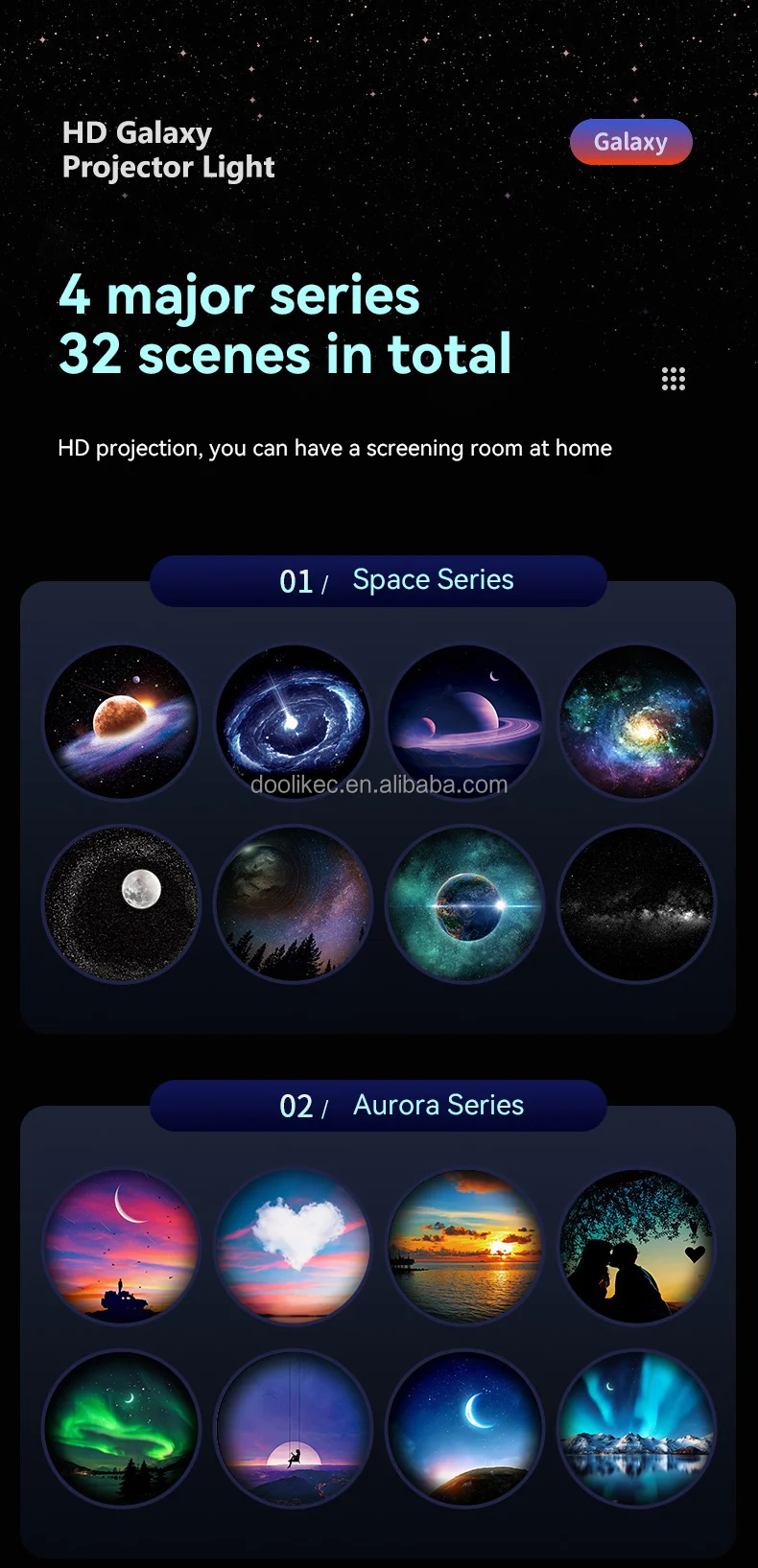 Sky Space Star Projection Baby Star Moon Led Smart Night Light Cloud Galaxy Projector Lamp For Kids