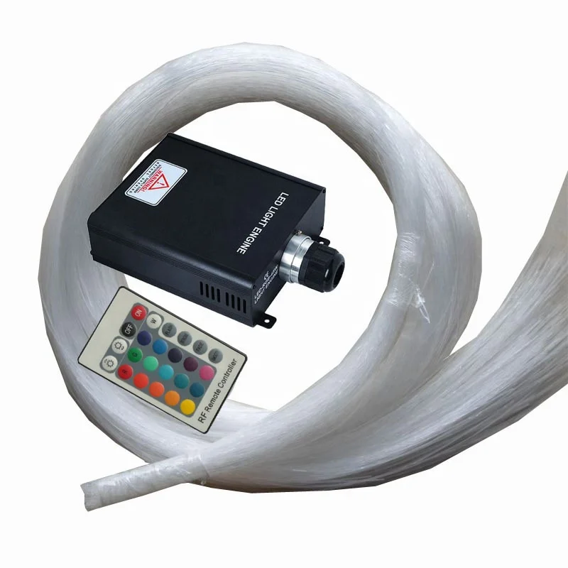 50PCS 3m/pcs 3.0mm end glow fiber optic kit , 16w RGB light engine for swimming pool Lights