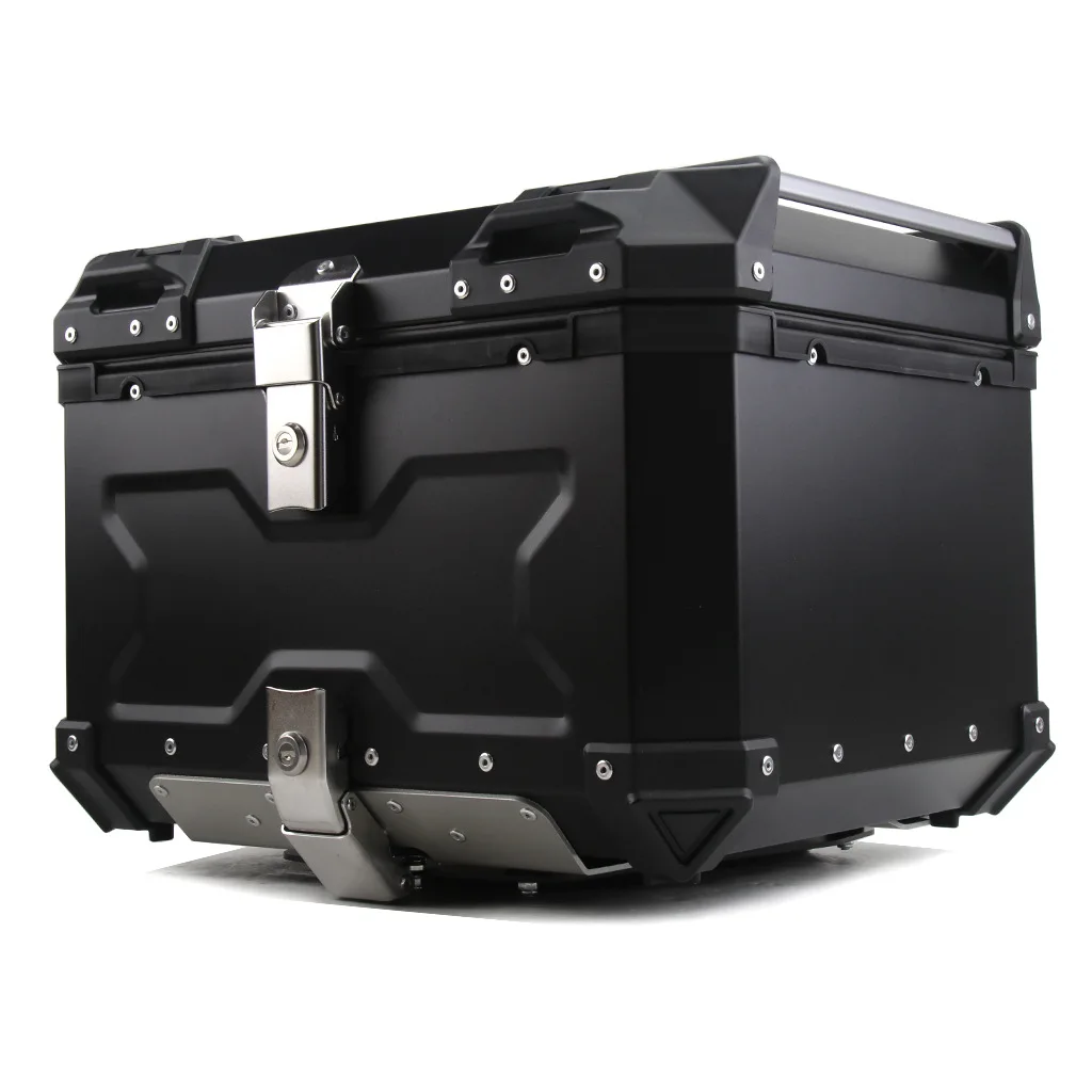 Black Silver 55L 65L Luxury Top Box Aluminum Motorcycle Tail Box Top Case Motorcycle Accessories