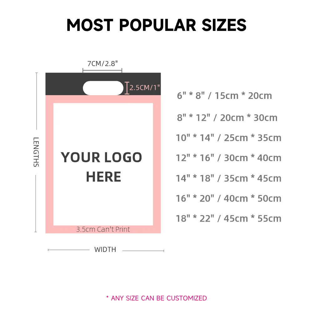 Wholesale Custom Logo Polyethylene Flat Mouth Four Finger Plastic Jewelry Bag Hand Ring Die Cut Plastic Shopping Bag