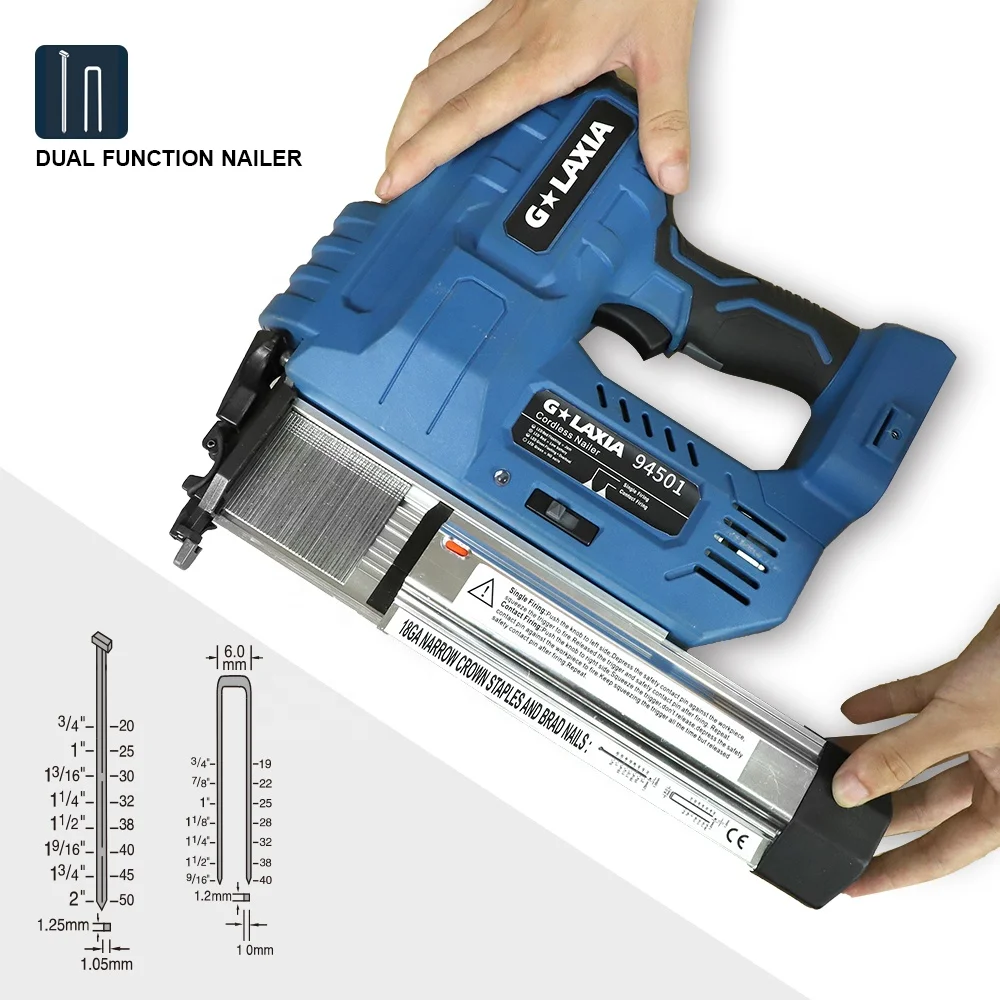 Galaxia Profesional Power Tools Cordless 20V Nail Gun Brushed Direct Factory Sale