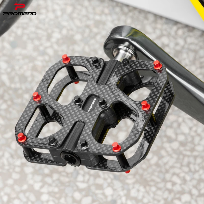 Promend Origin Bicycle Parts  Remove Anti Slip Spins Mtb Bike Pedal Titanium Spindle Road 3 Sealed Bearing Carbon Bicycle Pedal