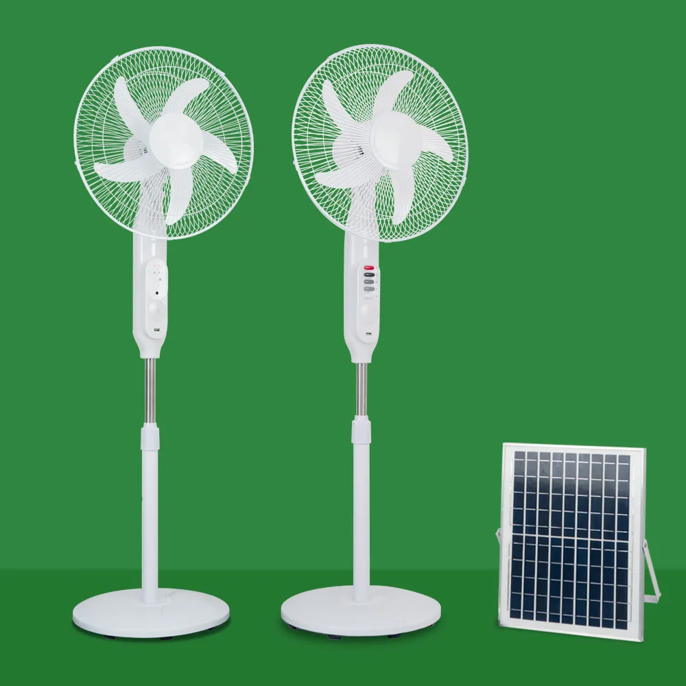 Ventilador 16 inch solar fan 25W 18000mah portable rechargeable stand solar fan with solar panel