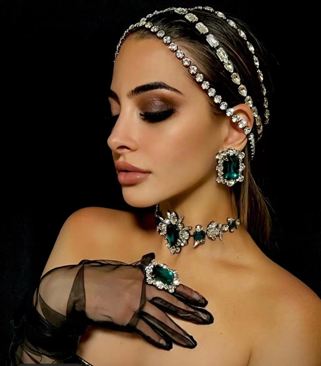 Fashion Jewelry Big Diamond Engagement Rings for Women Opening Adjustable Crystal Rings Wedding Rings Women