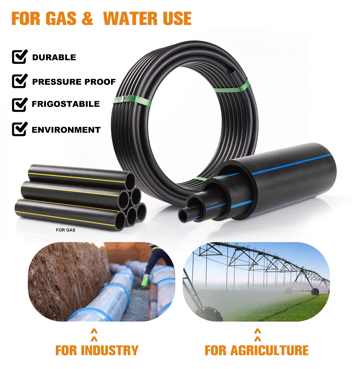 Hdpe трубы для орошения жесткий Шланг pe hdpe