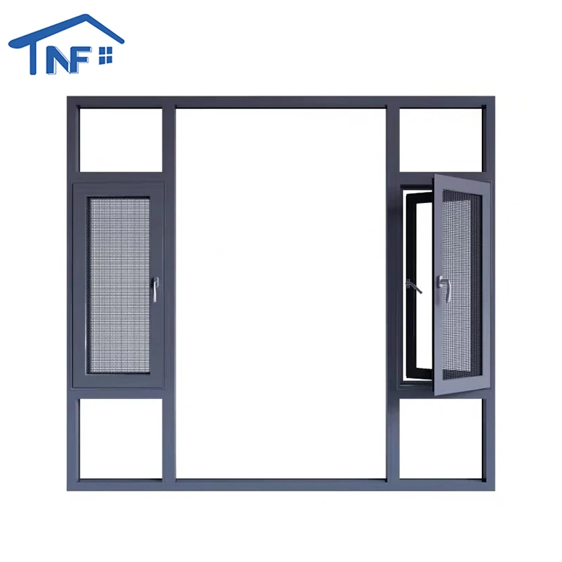 Storm Hurricane Proof Tempered Glass Bronze Vinyl Casement Window