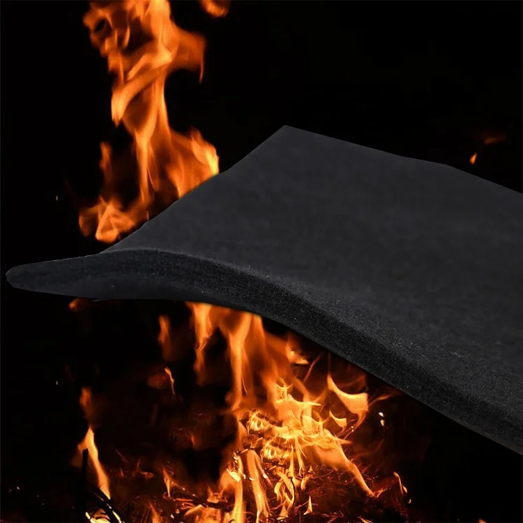High Temp 1800F Carbon Felt Welding Blanket Fire Retardant Protective Resistant Insulation Pad for Glass Blowing Camp Wood Stove