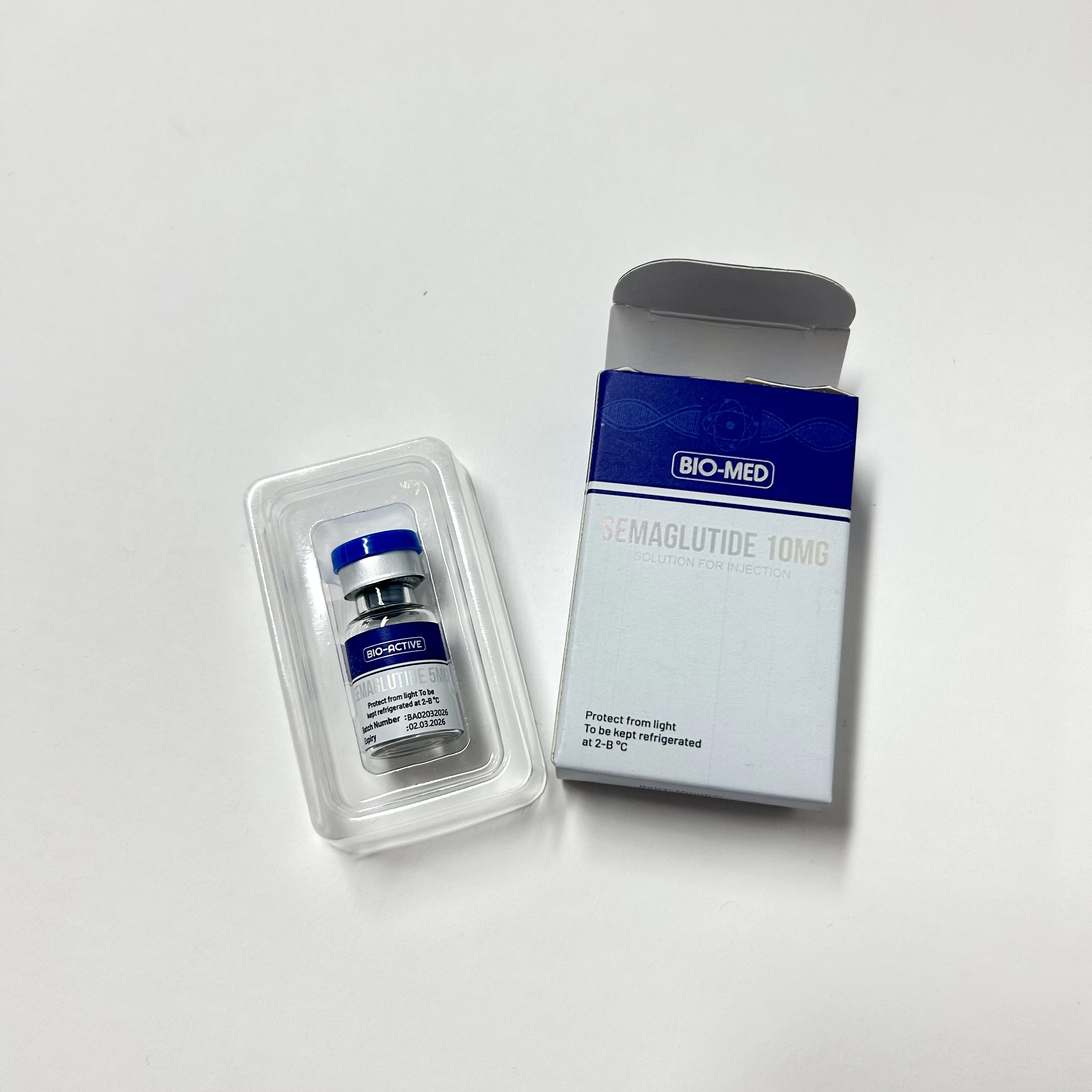 VERY safe packing printing paper boxes 2ml/ 3ml multiple dose sterile vial packaging peptide paper box empty for hcg 5000iu