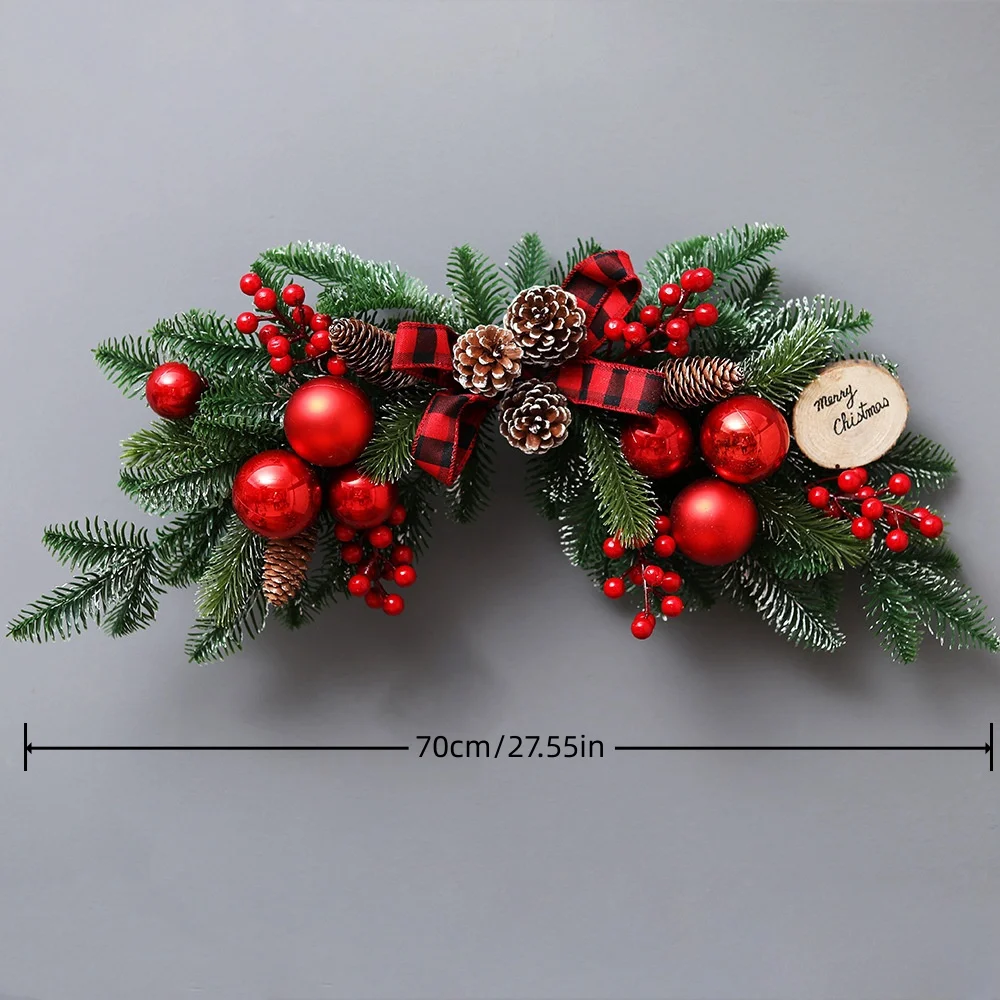 Рождественские украшения Рождественская елка венки ротанг коровий рог двери настенные подвесные Подвески в гостиничном торговом центре