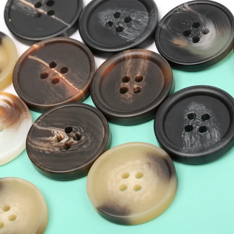 wholesale round 4 hole custom polyester resin button oekotex  cheap buttons polyester buttons for clothing