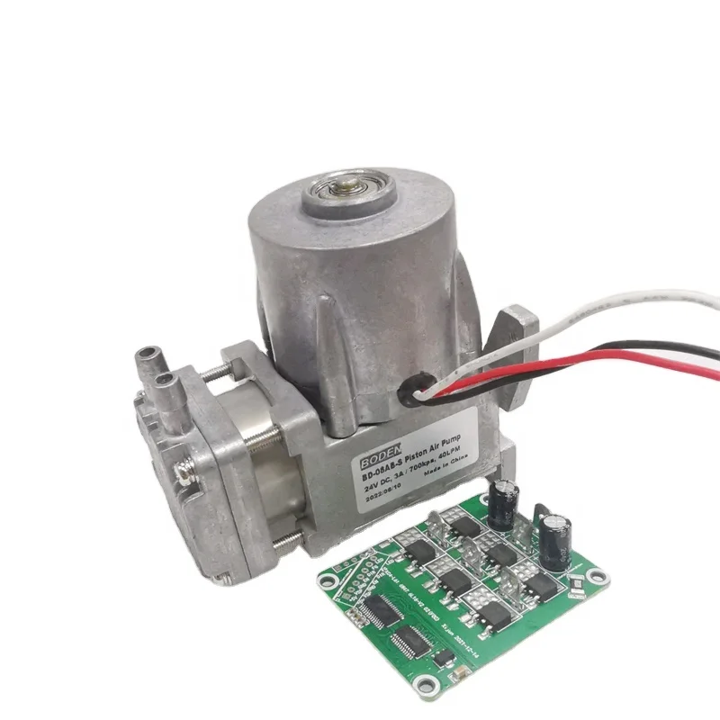 Metal Durable Lifetime 20L~ 60L -85kpa smallest electric DC 24V oilless piston type vacuum pump