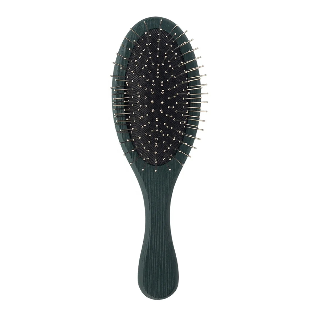 Натуральная деревянная щетка для волос с металлической щетиной/«хвойный лес», гладкая щетка для массажа кожи головы