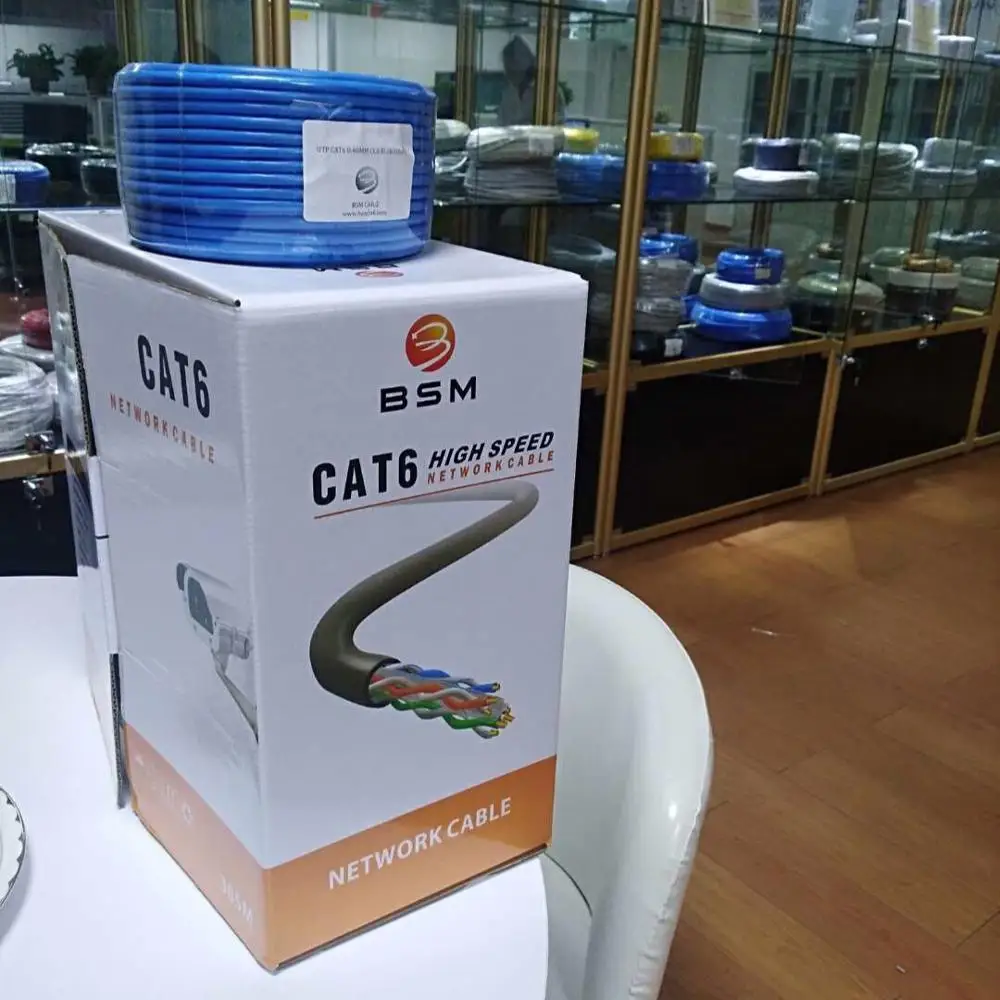  Кабель cat5e/cat5 lan по хорошей цене кабель UTP CCA провод 305 м футов с простой вытяжкой utp cat