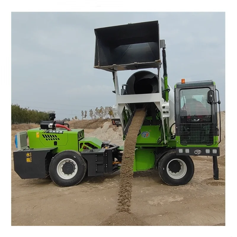 Model JBC4.0RW Bidirectional Self Loading Concrete Mixer Truck is a kind of unique vehicle which combines concrete mixer
