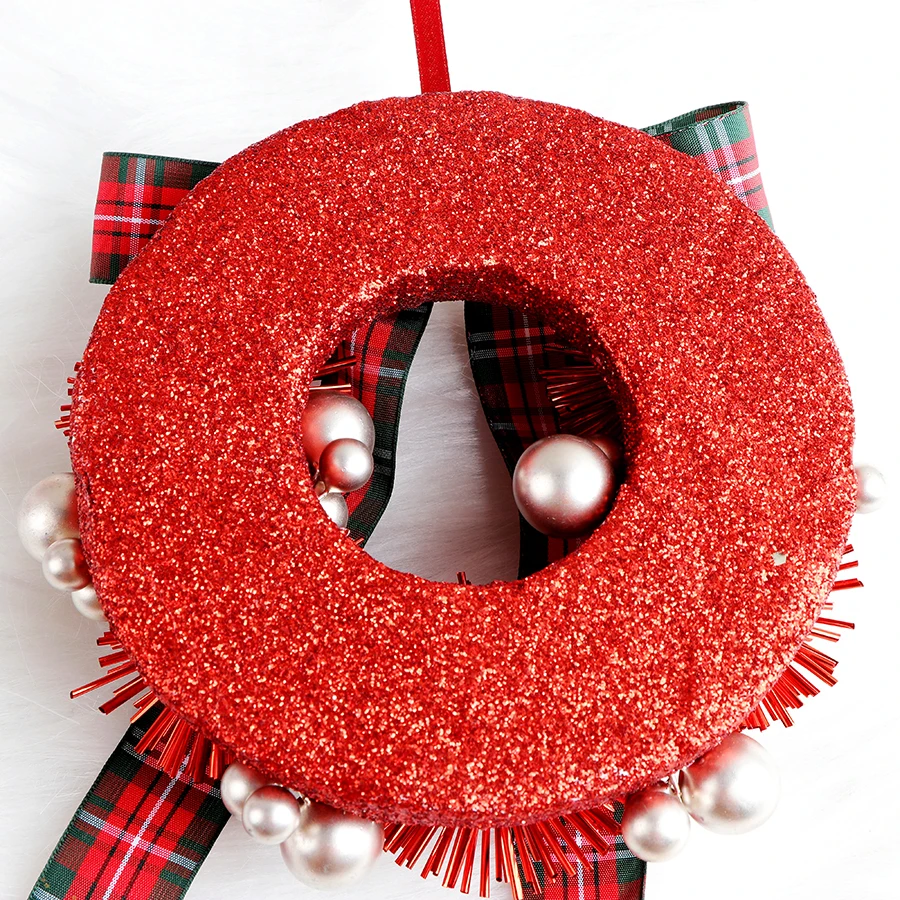 New design christmas tree Wreath ornaments Glitter Garland Xmas Wreath