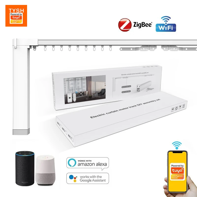 TYSH Smart Home Customizable Motorized Curtain System Remote Control Electric Automatic Curtain Motor Automatic Curtain Opener
